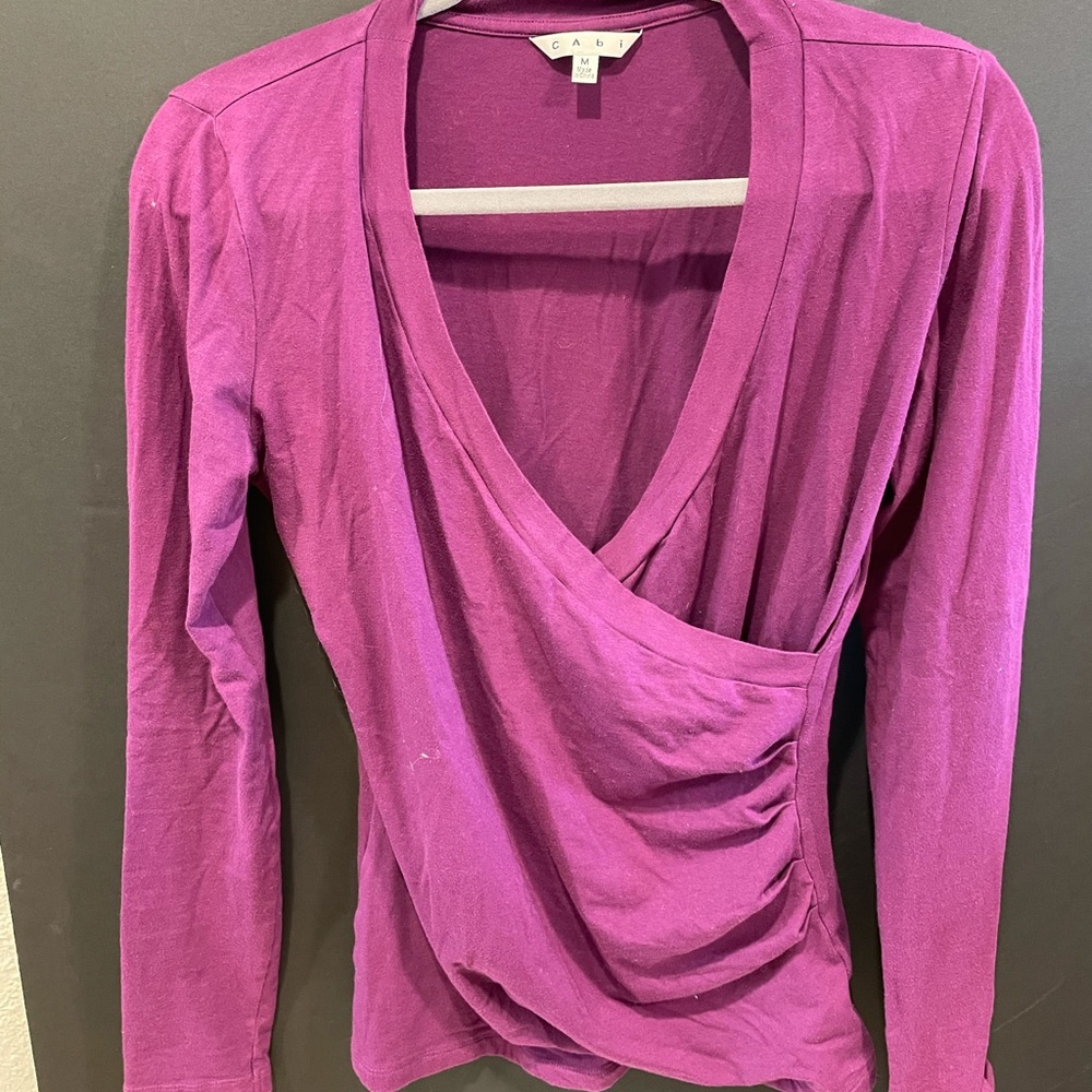 Long sleeve crossbody shirt